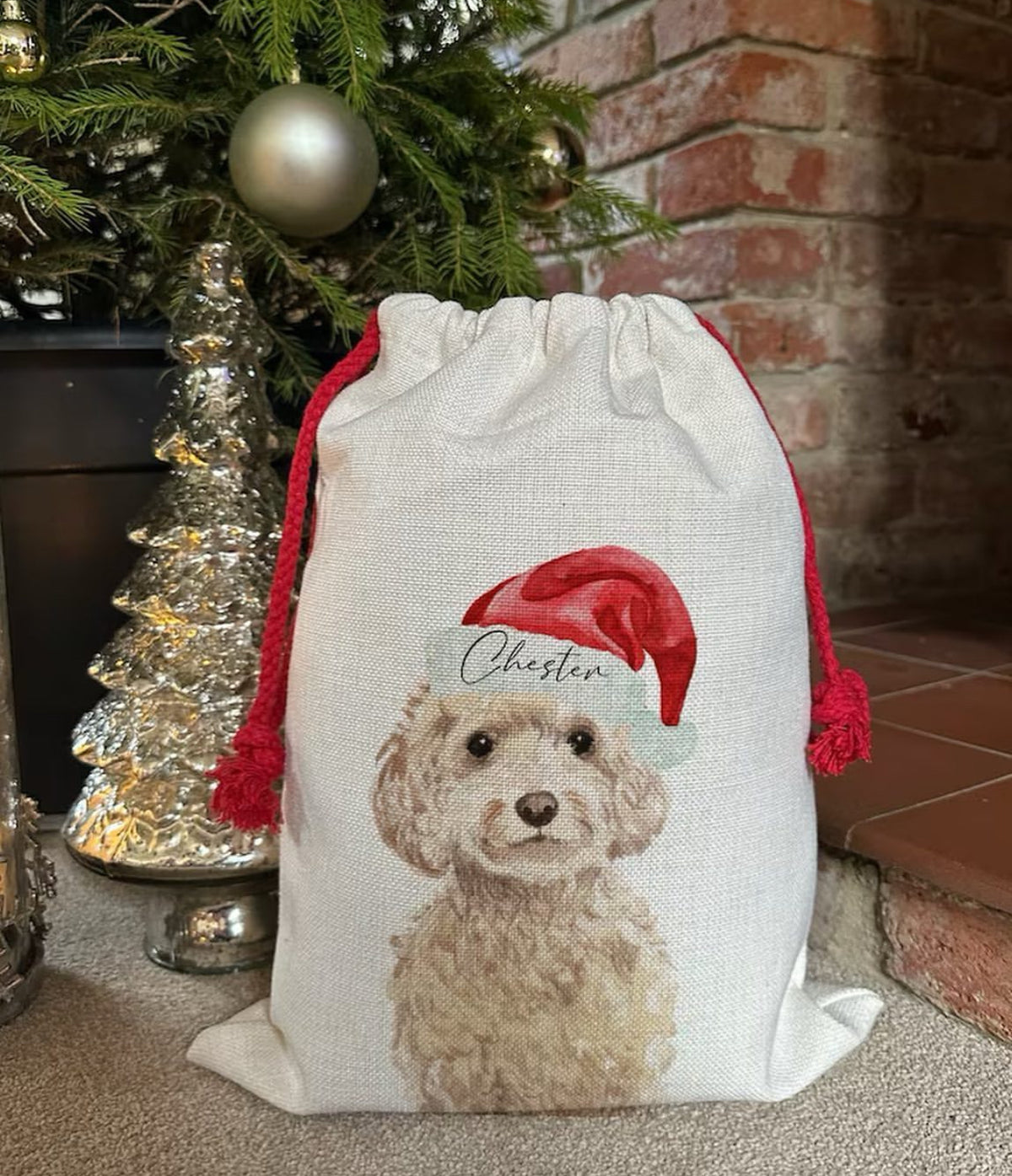 Personalised Dog Christmas Santa Sack