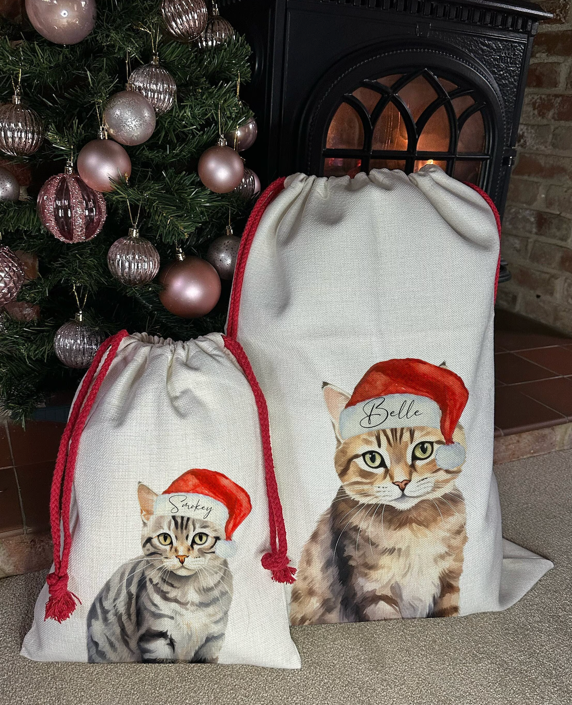 Personalised Christmas Sack For Cats
